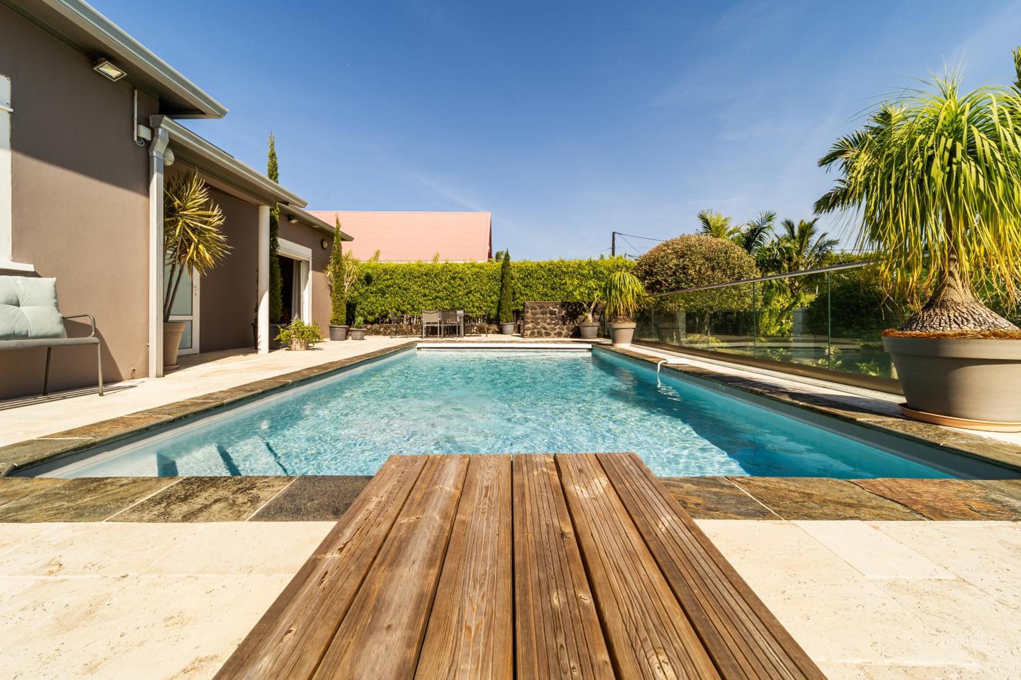 Villa Avec Piscine Vue Mer Et Montagne, En Pleine Nature Saint-Joseph Exterior foto
